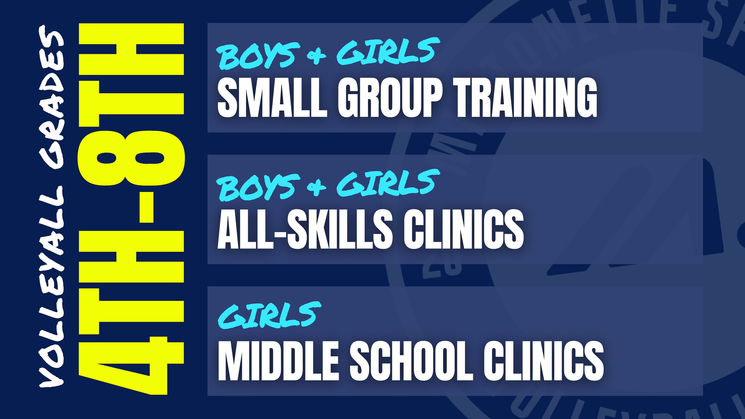 4TH-8TH GRADE SMALL GROUPS & CLINICS